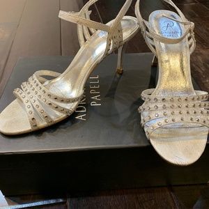 Strappy Silver Adrianna Papell Shoes